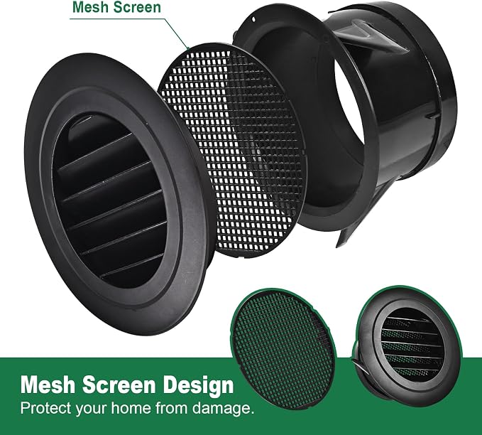 Soffit Vents 6 Inch, Round Exhaust Air Vent Cover