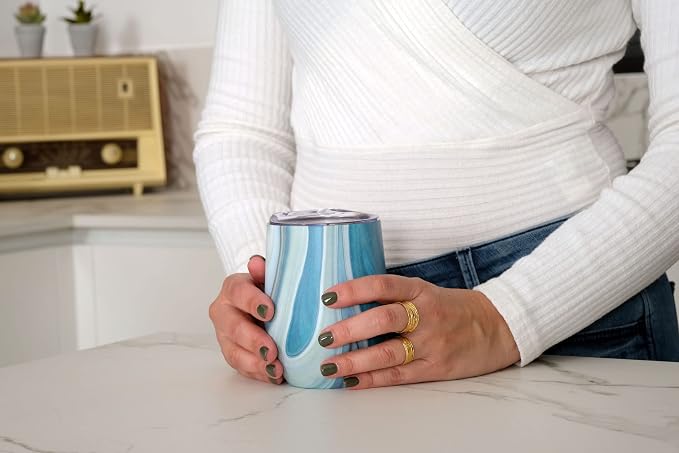 CHILLOUT LIFE 12 oz Stainless Steel Wine Tumblers 2 Pack
