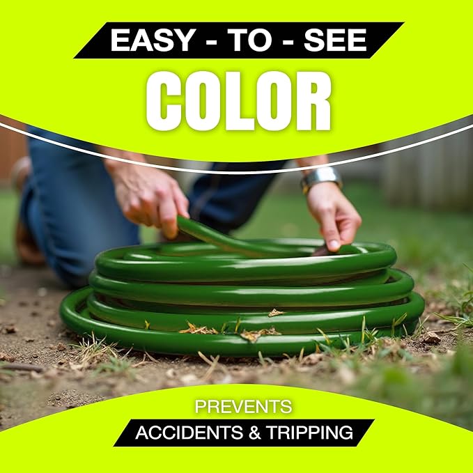 100ft Outdoor/Indoor Extension Cord 10/3 Gauge Ultra Heavy Duty 3 Prong SJTW, Waterproof, ETL Listed, Flexible Cold-Resistant Long Power Cord,15A 125V 1875W, Green by LifeSupplyUSA