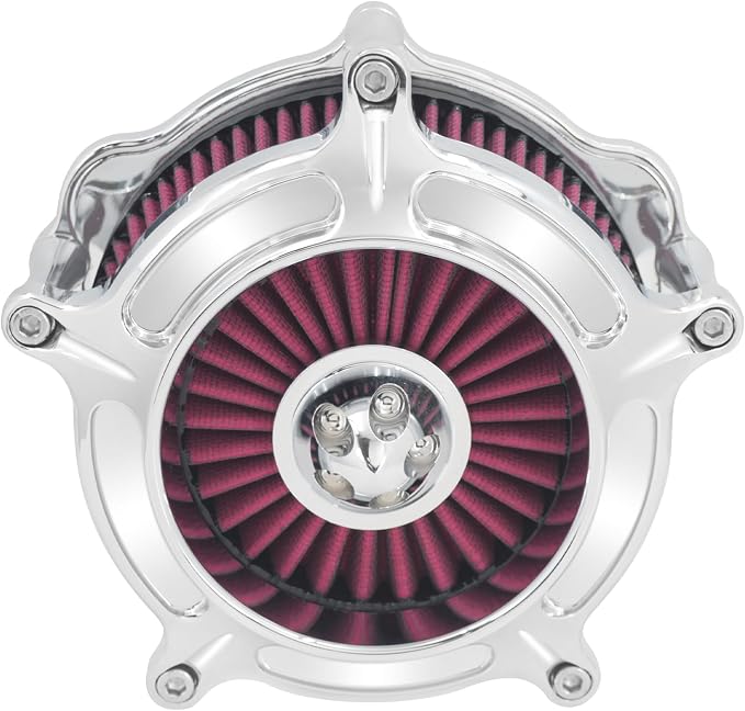 HDBUBALUS Motorcycle CNC Spike Air Cleaner Air Filter Intake System Filter