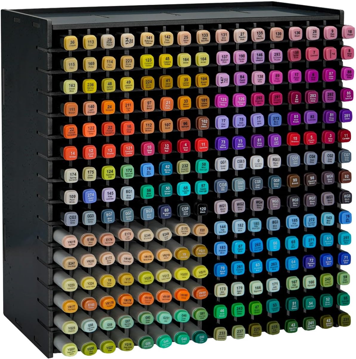 SANFURNEY Marker Pen Organizer Holder for 240 Markers Black