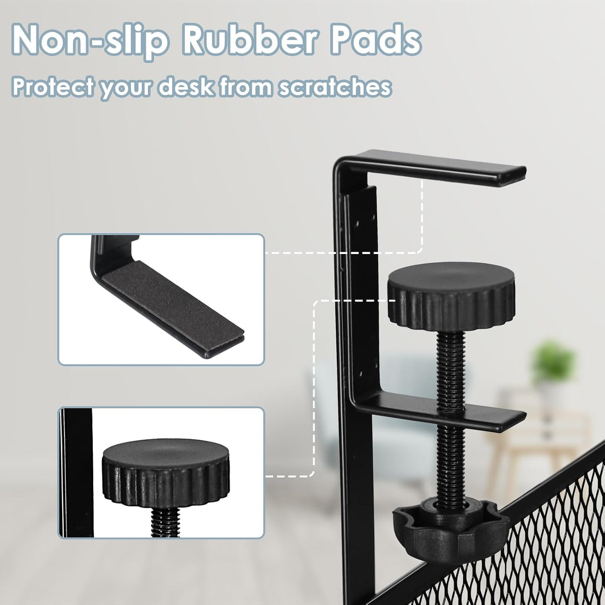 Cable Management, 2 Pack Cable Management Under Desk, Cable Tray