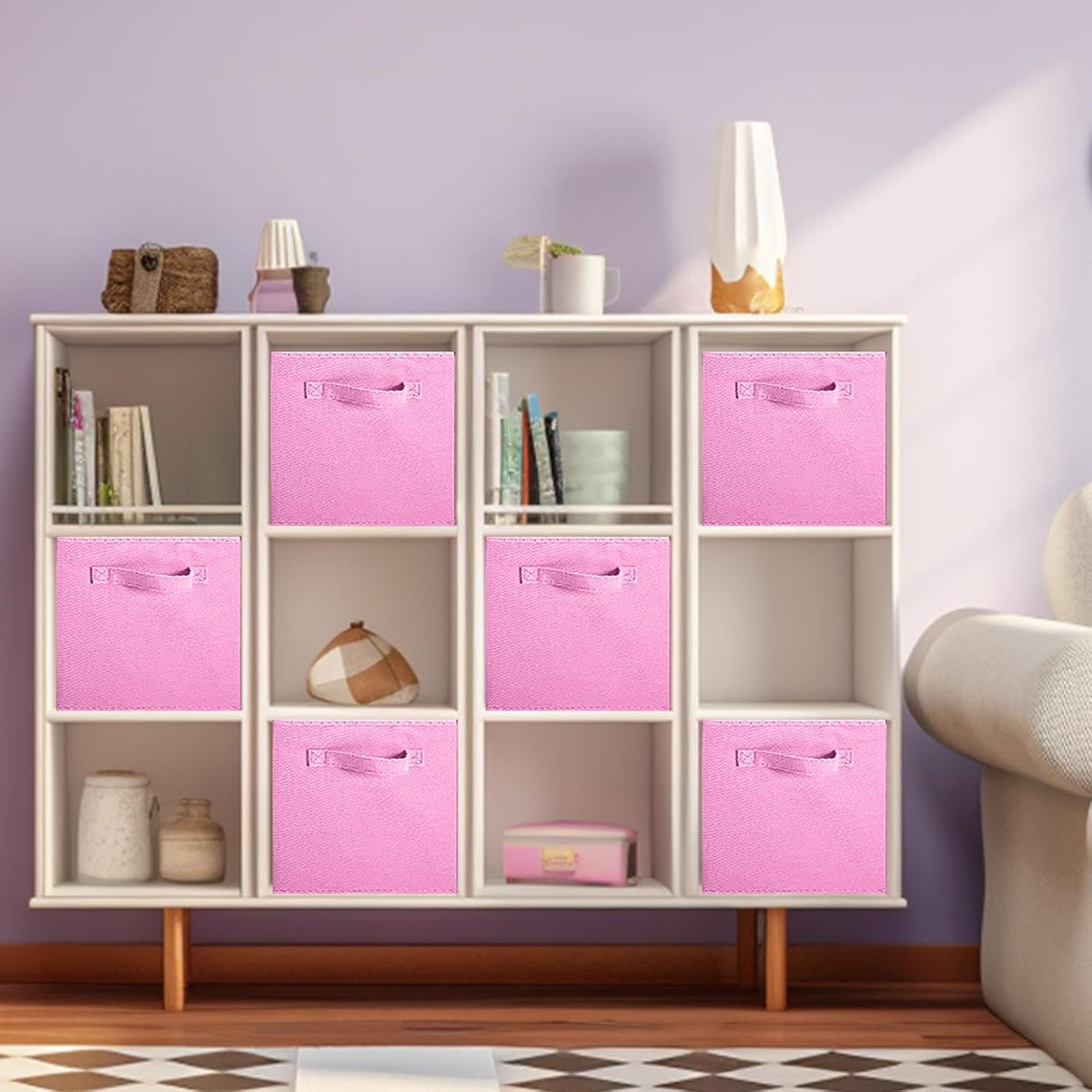 ShellKingdom Storage Bins, Foldable Fabric Storage Cube And Cloth Organizer
