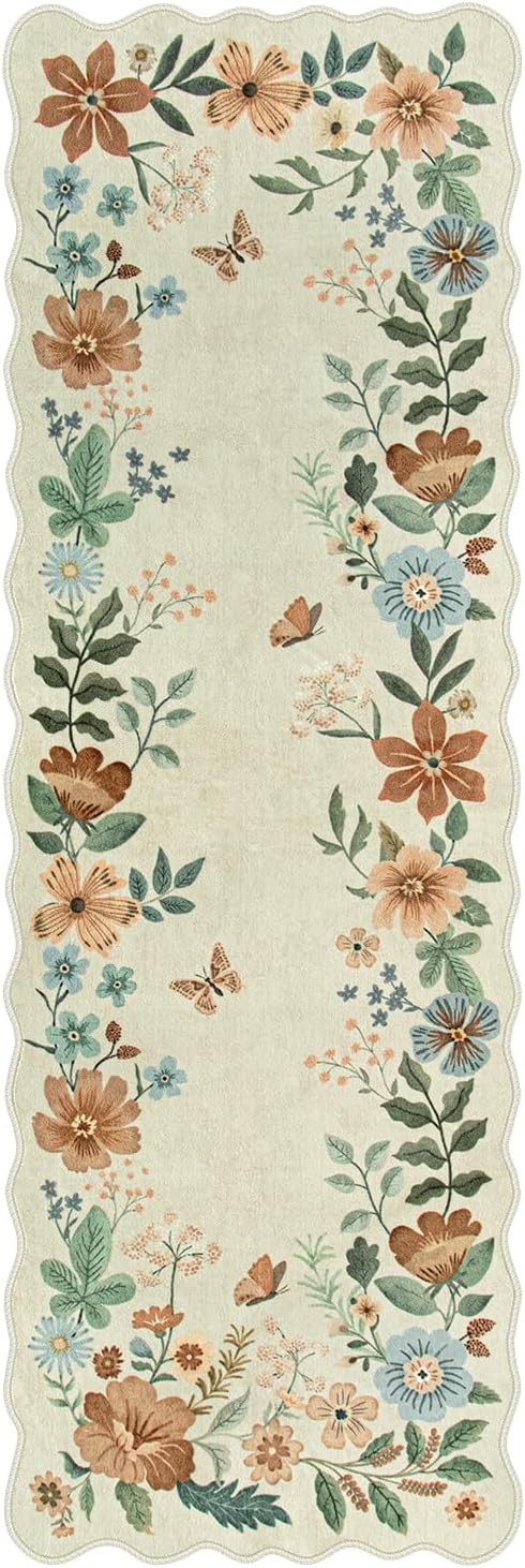 Lahome Floral Kitchen Runner Rug, 2X6 Rug Runners