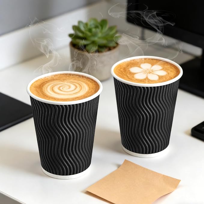 BYSNOW 500 Pack 12 oz Coffee Cups