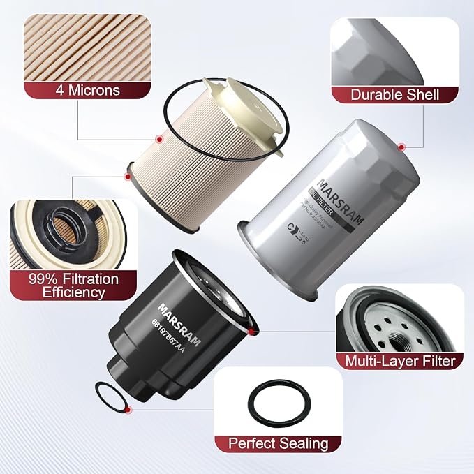 Marsram 6.7 Cummins Fuel Filter and Oil Filter Fits