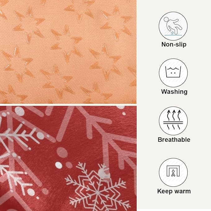 Pet Bed Christmas Snowflake Dog Bed Mat Absorbing Non Slip Pad Pet Sleeping Mat for Small, Medium, and Large Dogs Puppy Cat 36 in x 24 in