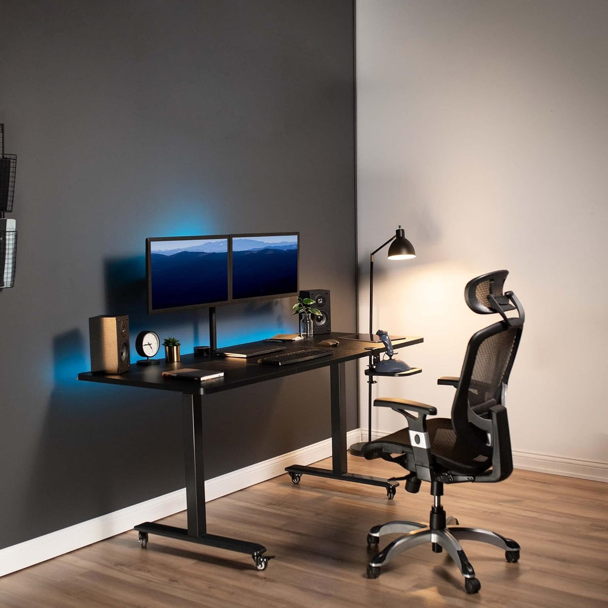 VIVO Black Clamp-on Mouse Pad Holder Platform, MOUNT-MS01B