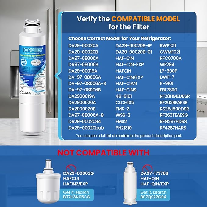 ICEPURE DA29-00020B Refrigerator Water Filter Replacement