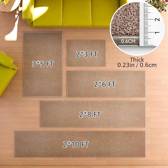 AREDO Runner Rug with Non Slip Rubber Backing, Washable Soft Floor Carpet