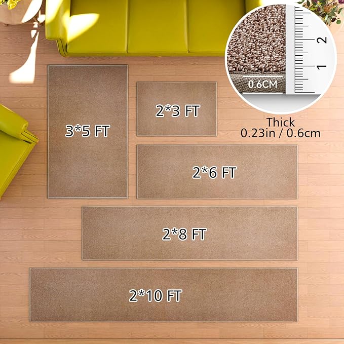 AREDO Runner Rug with Non Slip Rubber Backing, Washable Soft Floor Carpet
