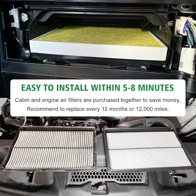2PCS Cabin Engine Air Filter JM802 JM726A Kits Fits
