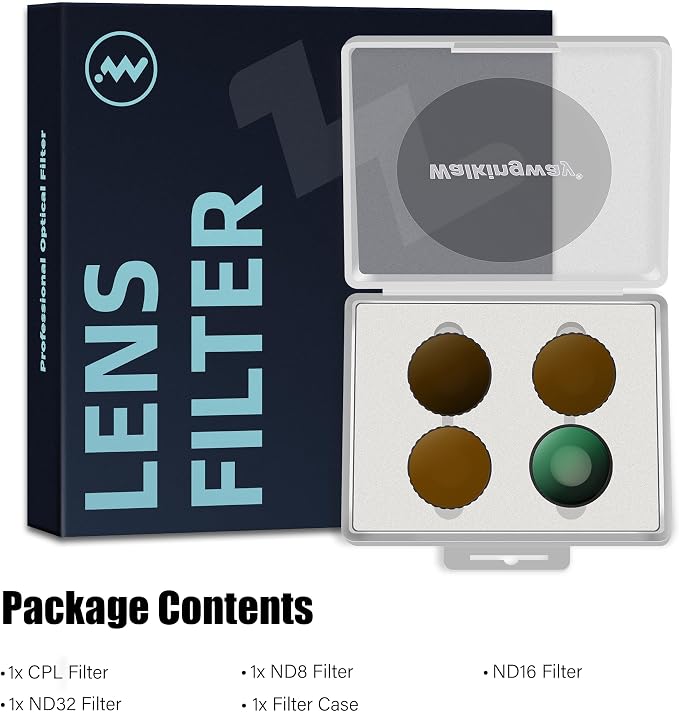 Walking Way Camera Lens Filters ND PL Set Compatible