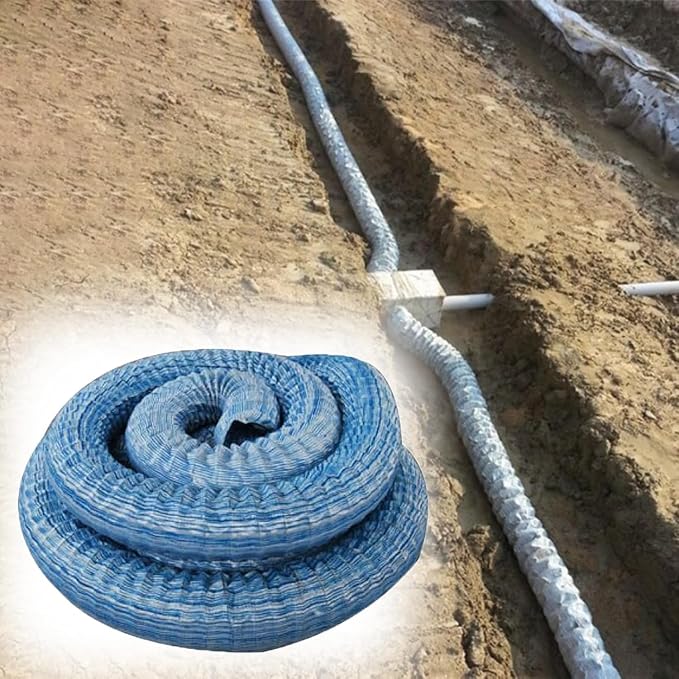 5cm/2in Diameter French Drain Pipe Perforated Drainage Pipes, Soft Infiltration