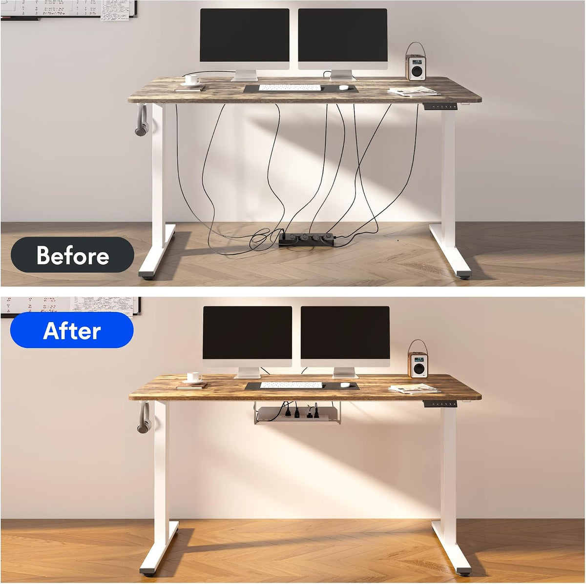 FLEXISPOT EN2 60"x24" Standing Desk with Power Strip Bundle