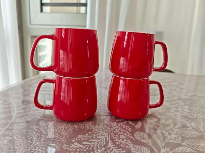 Ceramic Coffee Mug, 14 oz Large Coffee Cup, Cups Set of 4, Tea Mug