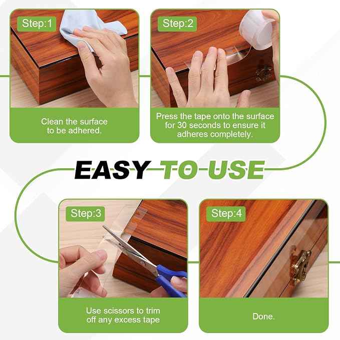 PATIKIL Clear Edge Protector Strip, 3 Roll 1.2 in x 3.3 ft Table Edge Protector