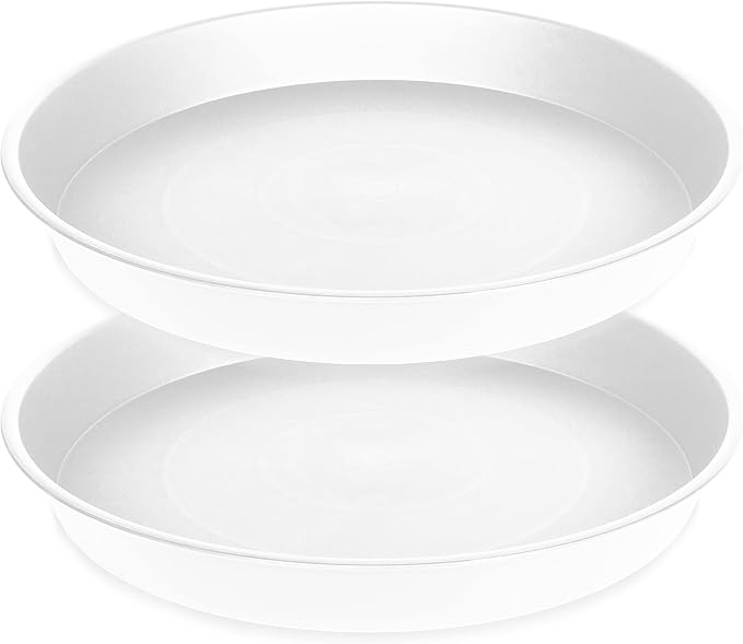2 Pack of 20 21 inch Plant Saucer Round, Deep Plant Saucers