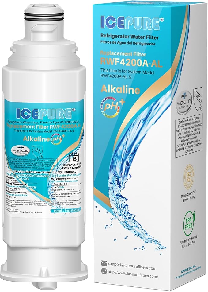 ICEPURE Alkaline DA97-17376B Refrigerator Water Filter Replacement