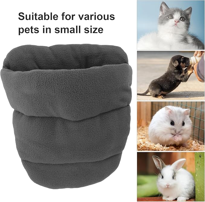 POPETPOP Pet Dog Cat Bed Warm Kennel Nest Pad Padded Cotton Cushion for Small Pets Puppy Kitten Blanket Mat Snuggly Sleep Mat Machine Washable Xs 12.20X11.81In Grey