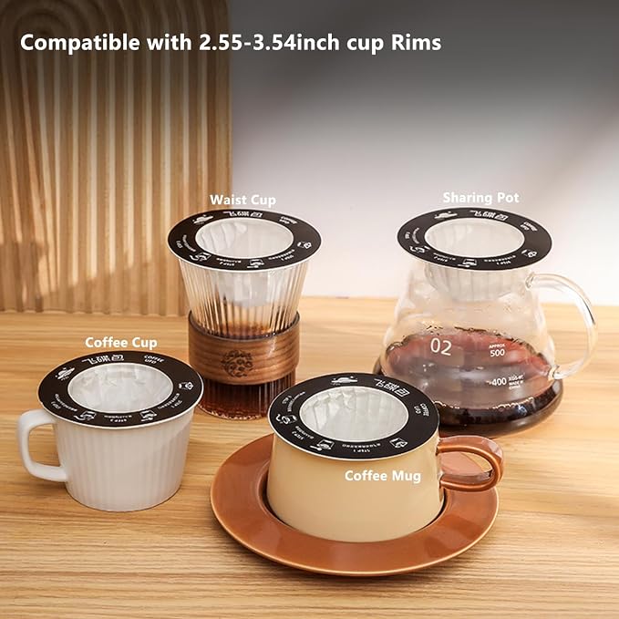 UFO Coffee Filter Paper Bag, Portable Hanging Ear Drip Coffee Bag, Single Serve