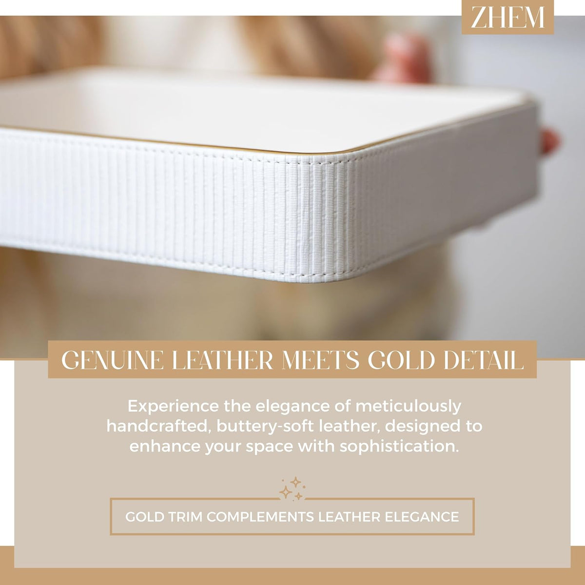 2 Pack White Catch All Trays for Jewelry| Small Leather Valet Tray| Key Bowl for Entryway Table EDC Trinket Tray CatchAll| Perfume Trays for Dresser Organizer Perfume Holder (Set of 2)