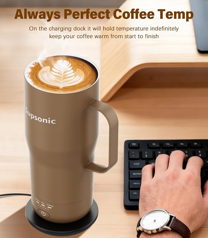 Supsonic Heated Coffee Mug, 20oz Electric Temperature Control Cup | Keeps