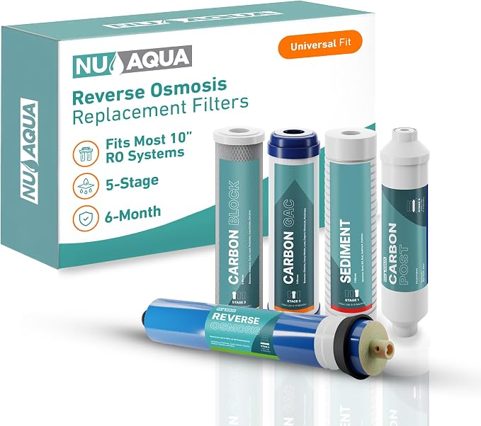 NU Aqua Reverse Osmosis Water Filter System Replacement Set