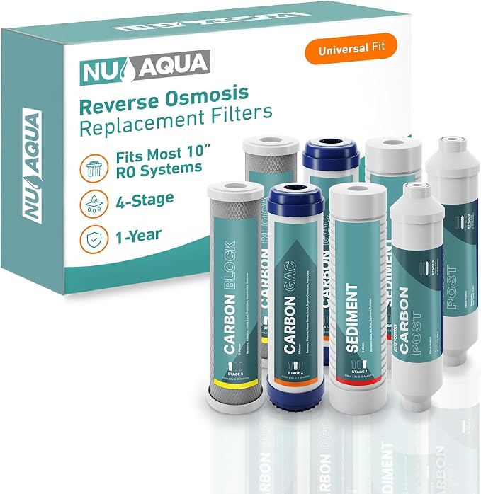 NU Aqua Reverse Osmosis Water Filter System Replacement Set