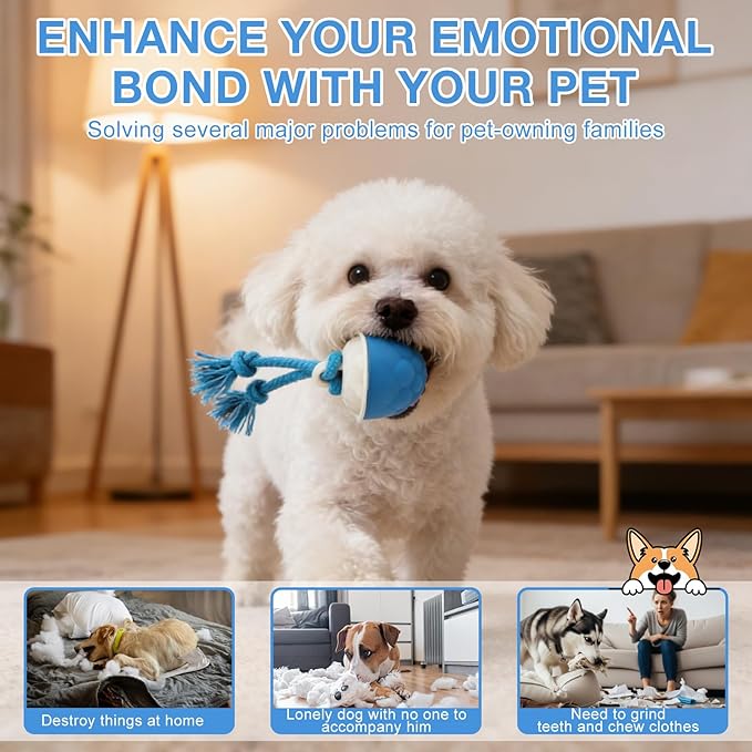 Interactive Dog Toys,2026 Upgraded Motion Activated Automatic Rolling Ball Toys for Small/Medium/Large Dogs Balls,Interactive Dog Ball for Boredom to Keep Them Busy,With USB Rechargeable (Orange)