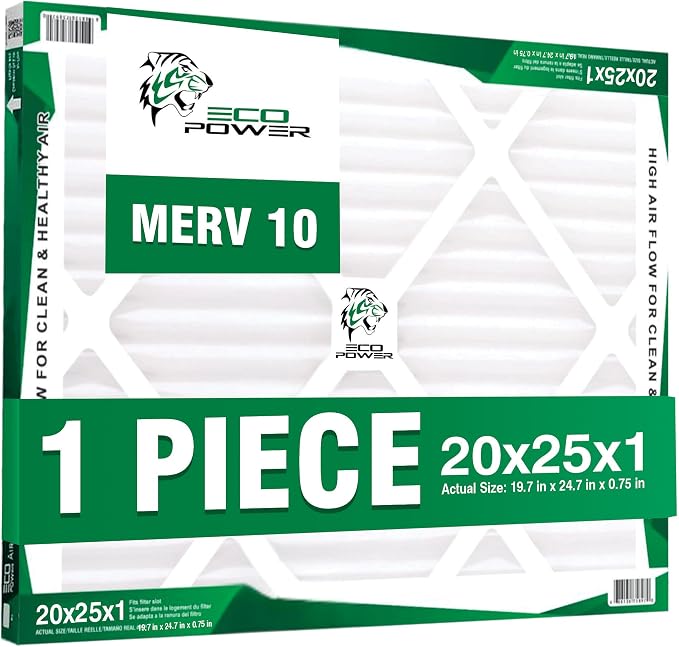 20x25x1, Pleated HVAC AC Furnace Air Filters Replacement, Comparable to MPR