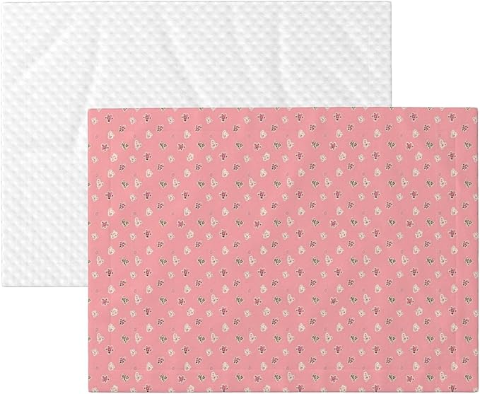 Reversible Plush Throw for Dogs and Cats, Pink Cheetah Leopard, Double Sided Blanket with Nubby Dot Side and Sleek Side Ideal for Cuddling Nesting Security