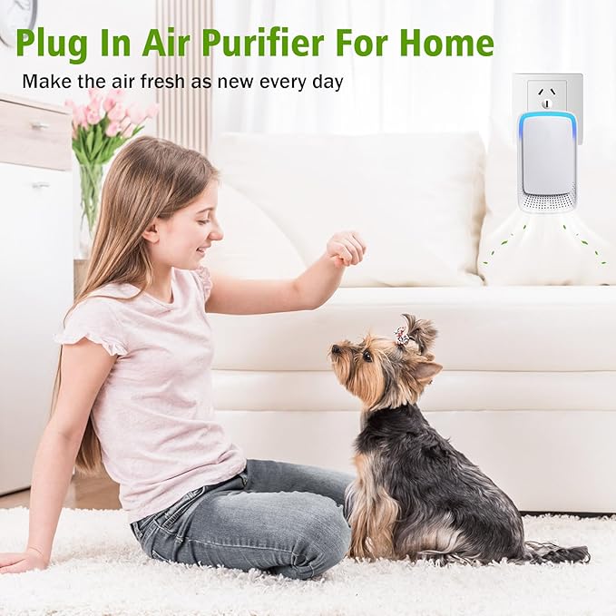 2026 New3 Pack Plug In Air Ionizers-Negative Ion Air Purifier for Home Silent Work Air Cleaner for Bathroom,Living Room,Office,Kitchen,Pet Room,Portable Ionic Air Purifier for Bedroom(3)
