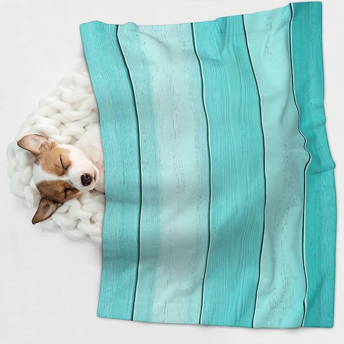 Waterproof Dog Blanket Soft Pet Blanket for Puppy Cat, Fleece Cat Throw Blankets for Furniture Bed Couch Sofa Reversible - Teal Turquoise(1)