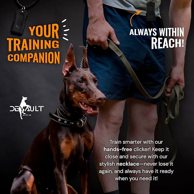 Metal Clickers for Dog Training – Black Dog Clicker for Training with Loud Crisp Sound for Behaviour Reward – Brass Style with Magnetic Clasp and Velvet Pouch – 1 Unit Pet Clicker