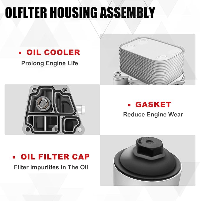 Upgraded Aluminum Oil Filter Housing Assembly Fit