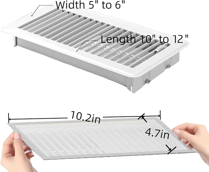 4 PCS White Magnetic Vent Covers- 4x10 Magnetic Air Vent Covers