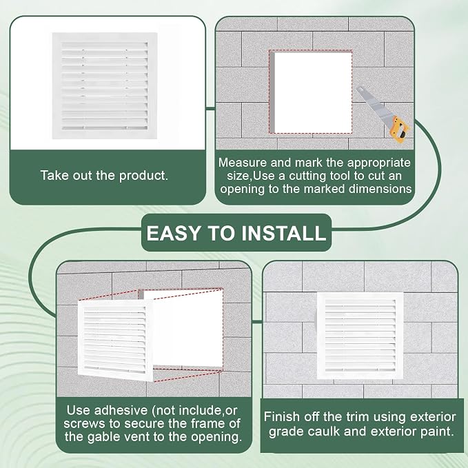 2-Pack Paintable Gable Vents