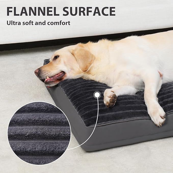 Vonabem Jumbo Dog Bed Washable with Removable Cover Waterproof, Dog Crate Beds for XXXL XXL XL Large Jumbo Dogs, Anti-Slip Pet Beds Kennel Pad 54 inch