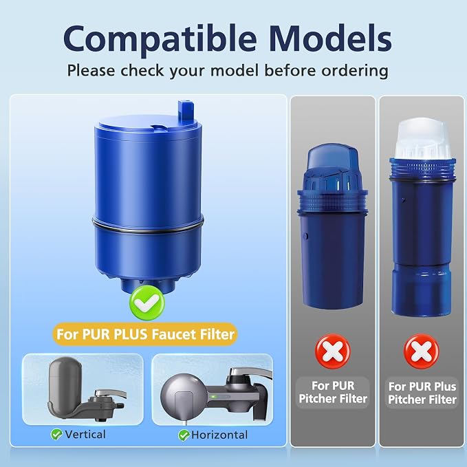 6 Pack Water Filter Replacement Compatible