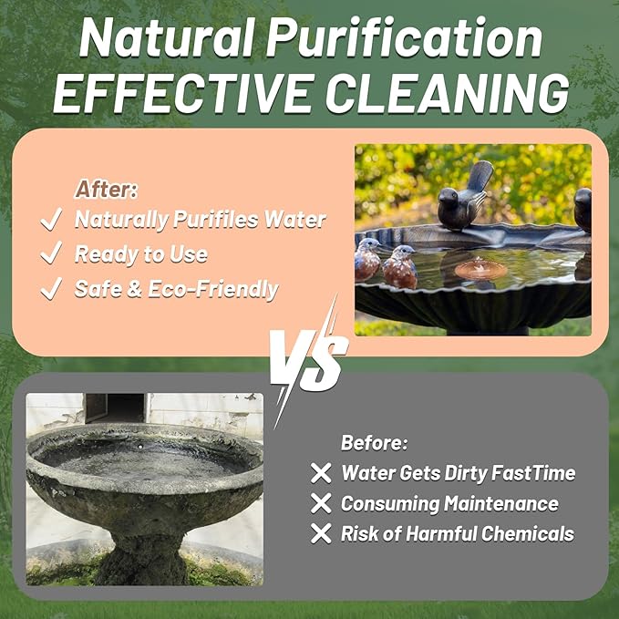 4Pcs Pure Copper Bird Bath Purification Disk,0.6mm thick,4''Reinforced Copper Purification Cleaner with Four-Point Support,All-Season Safe Clean Water Solution,Universal Fit for Outdoor Birdbath&Bowl