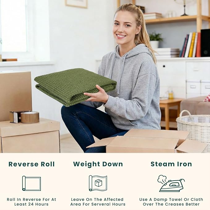 KOZYFLY Cotton Runners for Hallway 3x8, Wide Washable Runner Rug, Woven Non