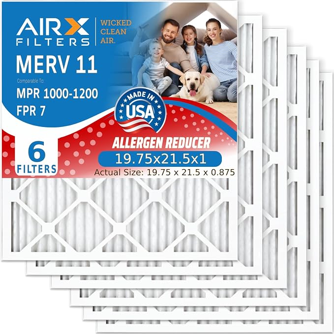 AIRX FILTERS WICKED CLEAN AIR 19.75x21.5x1 MERV 11 Electrostatic Pleated Air