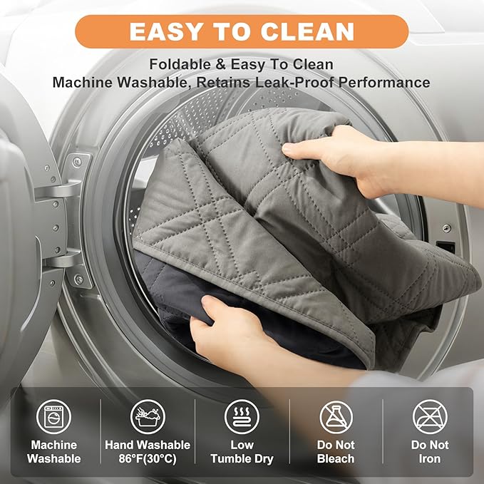 100% Waterproof Dog Couch Protector, Triple-Layer Waterproof Dog Bed Cover Pet Blanket Reversible 2-Tone Sofa Shield, Non-Slip Furniture Guard for Pets(35×71 Inch, Light Gray+Gray)