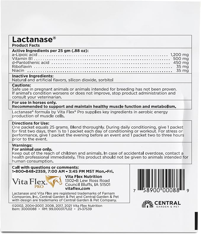 Vita Flex Pro Lactanase Pre Performance, show safe* muscle and metabolism support