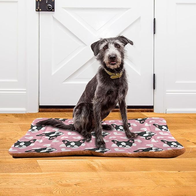Cute French Bulldog Pet Bed Cute Dog Bed Mat Absorbing Non Slip Pad Pet Sleeping Mat for Small, Medium, and Large Dogs Puppy Cat 24 in x 18 in