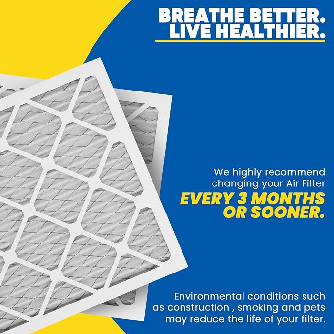 Maycold MERV 8 10x20x1 Furnace Air Filters, Pleated HVAC AC Filters – Actual