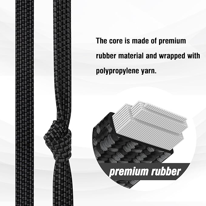 Bungee Cords with Hooks, 40 Inch Flat Adjustable Bungee Cords with Hooks Heavy Duty, Rubber Black Bungee Straps with Buckle Hooks for Outdoor, Camping, Tarps, Bike Rack, Tent, Truck, 12 Pack