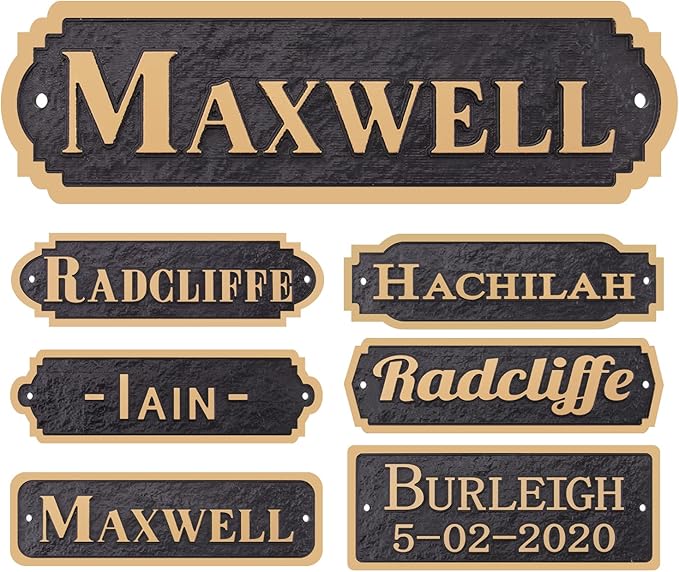 Acrylic Horse Stall Name Plate, 2.4" x 8" Personalized Stall Signs, UV Protected, Custom Pet Name Sign, All Weather Adhesive, Mounting (Rose Gold, Style 5)