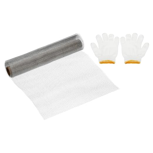PATIKIL 40"L x 16"W Woven Wire Mesh, 12 Mesh 304 Stainless Steel Air Vent